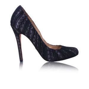 Bagdley Mischka Black Lace Pumps -Size 6 Brand New